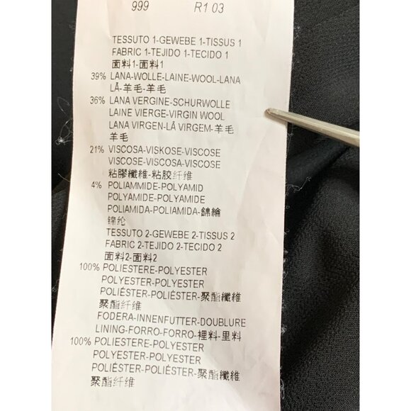 Armani Collezioni Black Boucle Sleeveless Sheath Dress Size 6 Wool Satin Darts - Picture 6 of 12